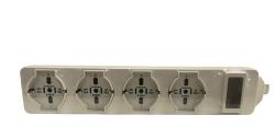 01295 Presa Multipla 4Universale+1Foro Avorio