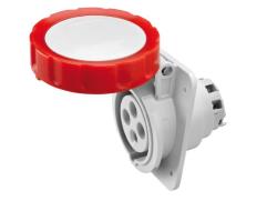 PRESA FISSA DA INCASSO A 10° HP - IP66/IP67 - 3P+T 32A 380-415V 50/60HZ - ROSSO - 6H - CABLAGGIO A VITE