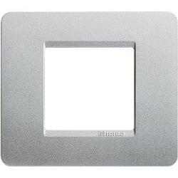 SERIE BTICINO MATIX PLACCA 2P SILVER