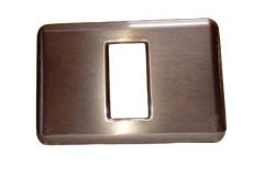 PLACCA OTTONE SATINATA BRUNITO 1 POSTO