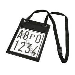 PORTA TARGA DI PROVA AUTO DOPPIA TASCA ASTUCCIO CUSTODIA DOCUMENTI FURGONI