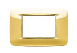 VIMAR PLACCA ROUND 3 MODULI ORO LUCIDO