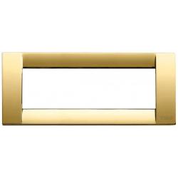 VIMAR IDEA PLACCA 6 MODULI ORO METALLO LUCIDO