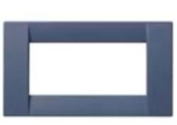 VIMAR IDEA PLACCA 4 MODULI BLU SILK