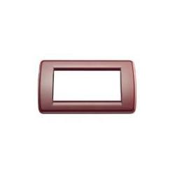 VIMAR IDEA RONDO' PLACCA 4 MODULI TECNOPOLIMERO ROSSO RUBINO