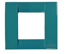 VIMAR IDEA PLACCA 1/2 MODULI TURCHESE
