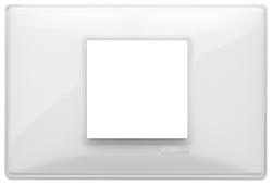VIMAR PLANA PLACCA 2 MODULI CENTRALI REFLEX NEVE