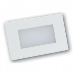 Faretto segnapasso led da incasso a parete rettangolare 3W 230V 3000K Lampo SPLED503BC