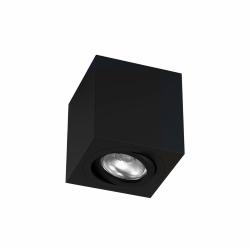 Faretto Spot Plafone Cubo Zio Superficie Nero Orientabile 1xGU10 Beneito Faure