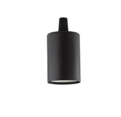 PORTALAMPADA E27 LISCIO NERO IDEAL LUX 242576