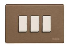 MAGIC PLACCA CON VITI 3 POSTI BRONZO