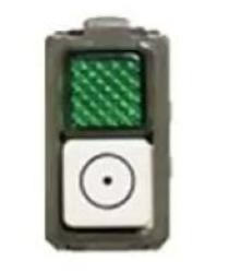 MAGIC PULSANTE CON SPIA VERDE 1P NO 10A