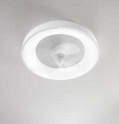 Ventilatore Soffitto Bianco Elica Design Moderno Luce Led Con Telecomando Fly Perenz 7178