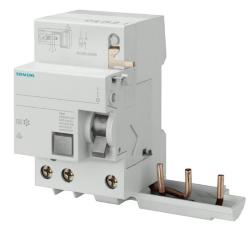 Blocco differenziale Siemens 3P 40A 30mA tipo AC 3 moduli