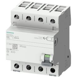 DIFFERENZIALE PURO 4 POLI 25A 30mA 230Vac Siemens