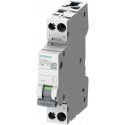 Interruttore Automatico Magnetotermico 1P+N 16A C 6KA Siemens