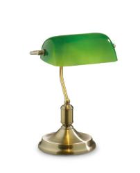 Lawyer 045030 Tl1 Lampada da tavolo con struttura in metallo e diffusore in vetro soffiato e incamiciato ottone