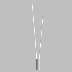 Lampada da Terra MANTRA – VERTICAL 7345 Metallo Nero 2 Bacchette LED 3000K  