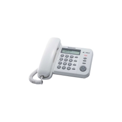 Panasonic KX-TS560EX1 telefono a filo con display LCD ID chiamante e rubrica Bianco  