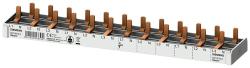 SIEMENS barra di distribuzione compatta Pin, collegamento 10mm2: 3p/N 12x dispositivo compatto 1 MW protetto contro i contatti 12 MW lunghezza fissa