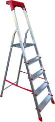 SCALA ALTEA GRADINI 5 ALLUMINIO  DOMESTICA CON PORTAOGGETTI 150 KG 