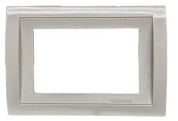 PLACCA GRIGIO CHIARO 3 MODULI PLASTICA