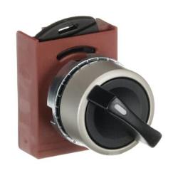 SELETTORE LEVA CORTA 2P 1-2 NERO F.22