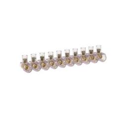 Stecca di 10 morsetti trasparenti 4mmq IP20 32A 450V Arnocanali B40