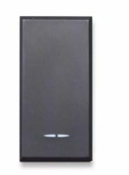 INTERRUTTORE CON GEMMA Tekla S44 COLORE GRIGIO Tekla 1P 16AX ILLUMINABILE FINITURA OPACA 1 MODULO