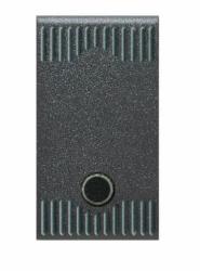 PULSANTE Noir S45 COLORE NERO 10A FINITURA OPACA 1 MODULO