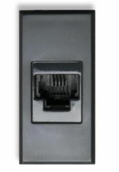 PRESA RJ11 MORSETTI A VITE TEKLA S44 COLORE GRIGIO TEKLA FINITURA OPACA - 1 MODULO