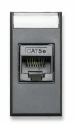 PRESA RJ45 CAT5E UTP NON SCHERMATA TEKLA S44 COLORE GRIGIO TEKLA FINITURA OPACA - 1 MODULO