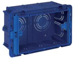 SCATOLA RETTANGOLARE  INCASSO PER PARETI IN MURATURA 3-4 MODULI INTERASSE VITI 83,5 mm - 108,5 mm