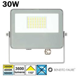 PROIETTORE LED GRIGIO 30W BENEITO 4687 
