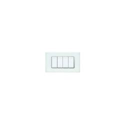 LIVING LIGHT PLACCA 4 POSTI BIANCO OPALE N4804OB