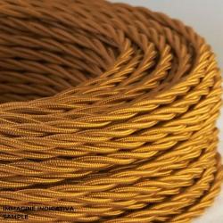 Cavo a treccia in seta bronzo 4G1,5 PREZZO AL MT