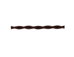 Cavo a treccia in seta marrone 2X0.50 PREZZO AL MT