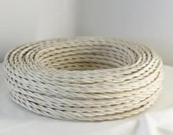 Cavo a treccia in seta avorio TV - SAT