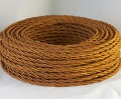 Cavo a treccia in seta bronzo 2X0,75 PREZZO AL MT
