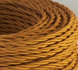 Cavo a treccia in seta bronzo 3G0,50 PREZZO AL MT