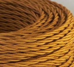 Cavo a treccia in seta bronzo 3G1,5 PREZZO AL MT
