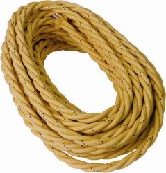 Cavo a treccia in cotone oro 3G1.50 PREZZO AL MT