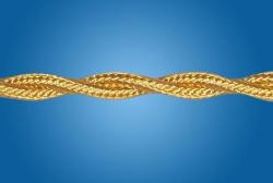 Cavo a treccia in seta oro 3G1.5 PREZZO AL MT