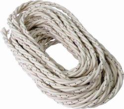 Cavo a treccia in cotone avorio 3G2.5 PREZZO AL MT
