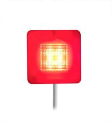 VIMO KRO504NRL Segnalatore power led 12/24V a luce fissa o lampeggiante rossa 58 x 58 x 20 mm