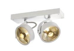 SLV KALU QPAR, 2×GU10 IP20 bianco opaco