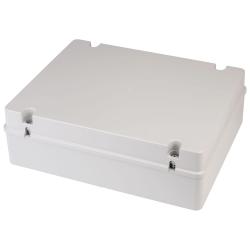 CASSETTA DI DERIVAZIONE CON COPERCHIO BASSO A VITE - IP56 - DIMENSIONI INTERNE 380X300X120 - PARETI LISCE - GRIGIO RAL 7035