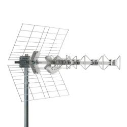 Antenna biconica a 5 elementi di banda UHF con connettore F, filtro 5G e 4G LTE e riflettore a griglia    