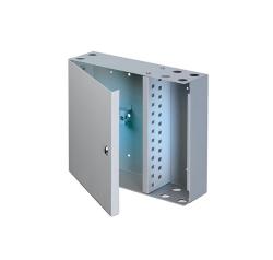 Box ottico da parete 24 posizioni vuote per bussole SC-SC simplex o LC-LC duplex colore Grigio RAL 7035  