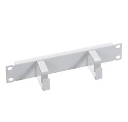 Pannello con 2 anelli passacavi 1U / 10? colore grigio RAL 7035  